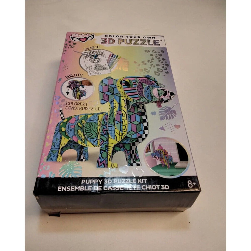 Fashion Angels Color Your Own 3D DOGGY Puzzle Kit Build It Color It